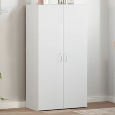 Armoire de classement blanc 60x32x115 cm bois d'ingénierie