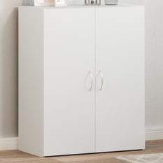 Armoire de classement blanc 60x32x77,5 cm bois d'ingénierie