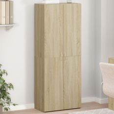 Armoire de classement chêne sonoma 60x32x153 cm bois ingénierie