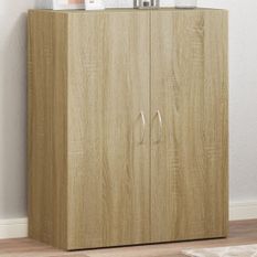 Armoire de classement chêne sonoma bois d'ingénierie