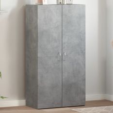 Armoire de classement gris béton 60x32x115 cm bois d'ingénierie