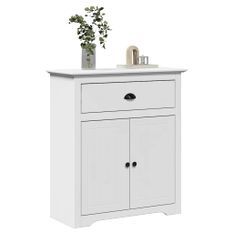 Armoire de couloir BODO blanc 80x35x90 cm