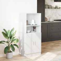 Armoire de cuisine blanc 57x41,5x131,5 cm bois d'ingénierie