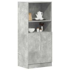 Armoire de cuisine gris béton 57x41,5x131,5 cm bois ingénierie