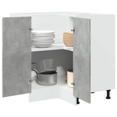 Armoire de cuisine gris béton 75,5x75,5x81,5 cm bois ingénierie