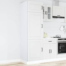 Armoire de cuisine Kalmar blanc bois d'ingénierie