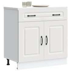 Armoire de cuisine Kalmar blanc bois d'ingénierie