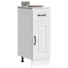 Armoire de cuisine Kalmar blanc bois d'ingénierie