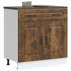 Armoire de cuisine Kalmar chêne fumé bois d'ingénierie
