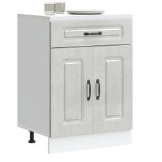 Armoire de cuisine Kalmar gris béton bois d'ingénierie