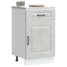 Armoire de cuisine Kalmar gris béton bois d'ingénierie