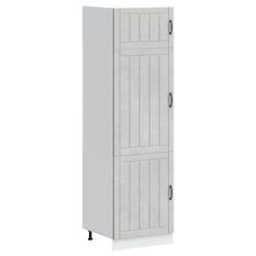 Armoire de cuisine Lucca gris béton bois d'ingénierie