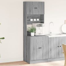 Armoire de cuisine sonoma gris 60x50x180 cm bois d’ingénierie