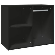 Armoire de dressing noir 80x40x65 cm bois d'ingénierie