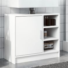 Armoire de lavabo blanc 63x29x55 cm bois d'ingénierie