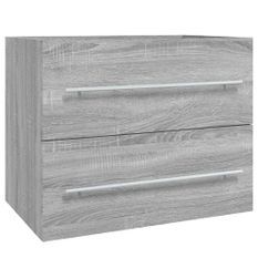 Armoire de lavabo Sonoma gris 60x38,5x48 cm Bois d'ingénierie