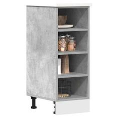 Armoire de plancher gris béton 30x44,5x81,5cm bois d’ingénierie