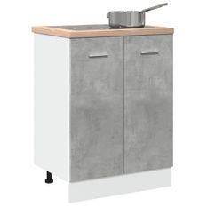 Armoire de plancher Gris béton 60x46x81,5 cm