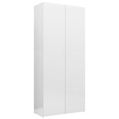 Armoire de rangement Blanc brillant 80x35,5x180 cm