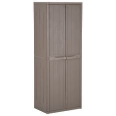 Armoire de rangement de jardin Marron 65x45x172 cm PP