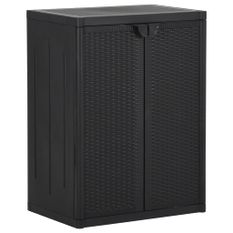 Armoire de rangement de jardin Noir 65x45x88 cm PP