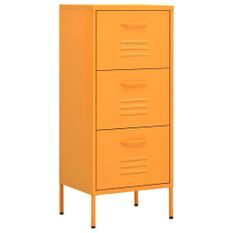 Armoire de rangement Jaune moutarde 42,5x35x101,5 cm Acier 2