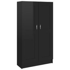 Armoire de rangement Noir brillant 82,5x30,5x150 cm