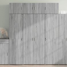 Armoire de rangement sonoma gris 80x42,5x225 cm