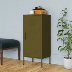 Armoire de rangement Vert olive 42,5x35x101,5 cm Acier 2