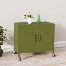 Armoire de rangement Vert olive 60x35x49 cm Acier