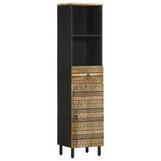 Armoire de salle de bain 38x33,5x160 cm bois massif de manguier