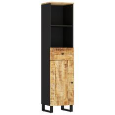 Armoire de salle de bain 38x33x160 cm bois massif de manguier