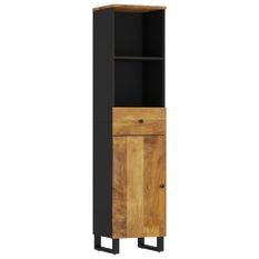 Armoire de salle de bain 38x33x160 cm bois massif de manguier