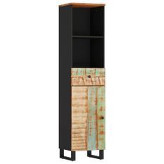 Armoire de salle de bain 38x33x160 cm bois massif récupération