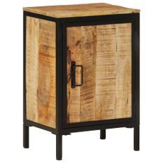 Armoire de salle de bain 40x30x60cm bois massif manguier et fer