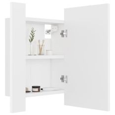 Armoire de salle de bain à miroir LED blanc 40 x 12 x 45 cm