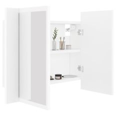 Armoire de salle de bain à miroir LED blanc MAKA 60 x 12 x 45 cm