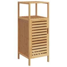 Armoire de salle de bain avec étagère 36x33x87 cm bambou