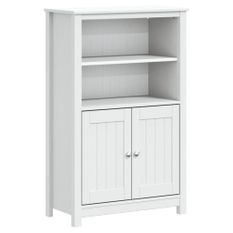 Armoire de salle de bain BERG blanc 69,5x34x110 cm pin massif