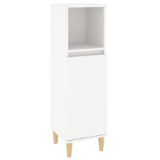 Armoire de salle de bain blanc 30x30x100 cm bois d'ingénierie