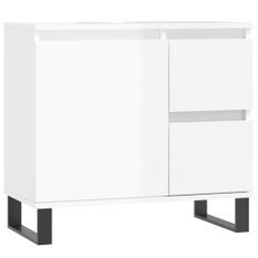 Armoire de salle de bain blanc brillant 65x33x60 cm