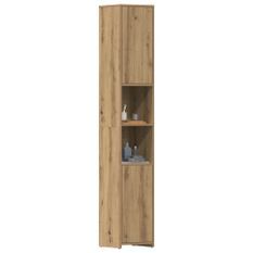 Armoire de salle de bain chêne artisanal 30x30x183,5 cm