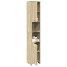 Armoire de salle de bain Chêne sonoma 30x30x183,5 cm