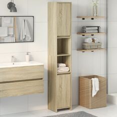 Armoire de salle de bain Chêne sonoma 30x30x183,5 cm