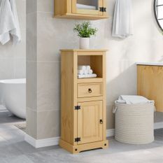 Armoire de salle de bain Corona 45x33x110 cm bois de pin massif