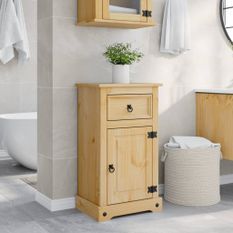 Armoire de salle de bain Corona 45x33x80 cm bois de pin massif