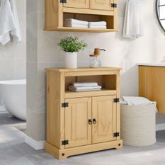 Armoire de salle de bain Corona 70x33x80 cm bois de pin massif