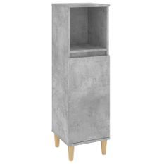 Armoire de salle de bain gris béton 30x30x100 cm