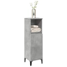 Armoire de salle de bain gris béton 30x30x100 cm