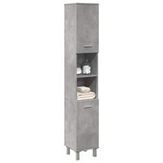 Armoire de salle de bain Gris béton 30x30x179 cm